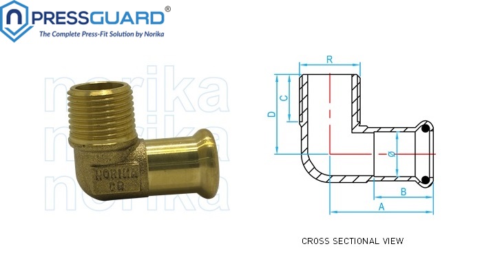 Copper Press Fit  (MI) Elbow